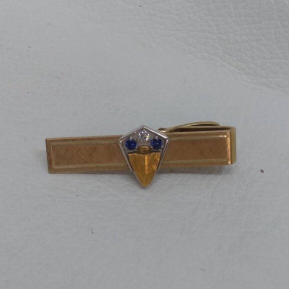 Tie Clip menswear necktie vintage antique tiny lapel cute gift for groomsman - Picture 6 of 9